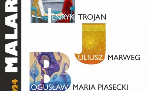 Plakat promujący wernisaż Członków Stowarzyszenia Piotrkowskim Artystów Plastyków 16.10.2024 o godz. 18:00.