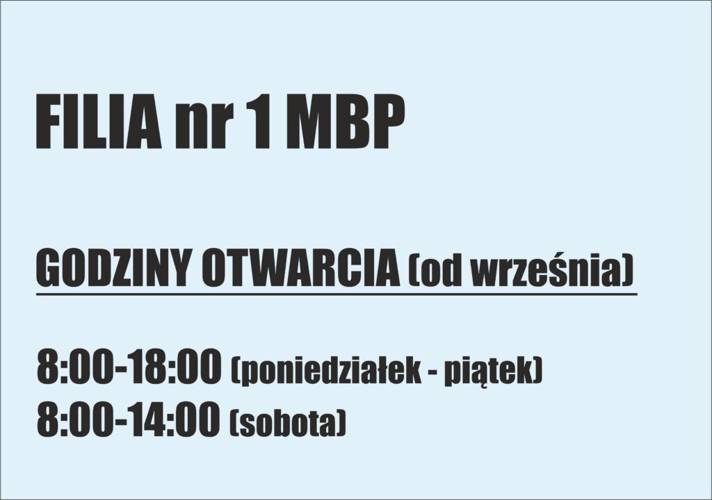 Grafika z nowymi godzinami otwarcia