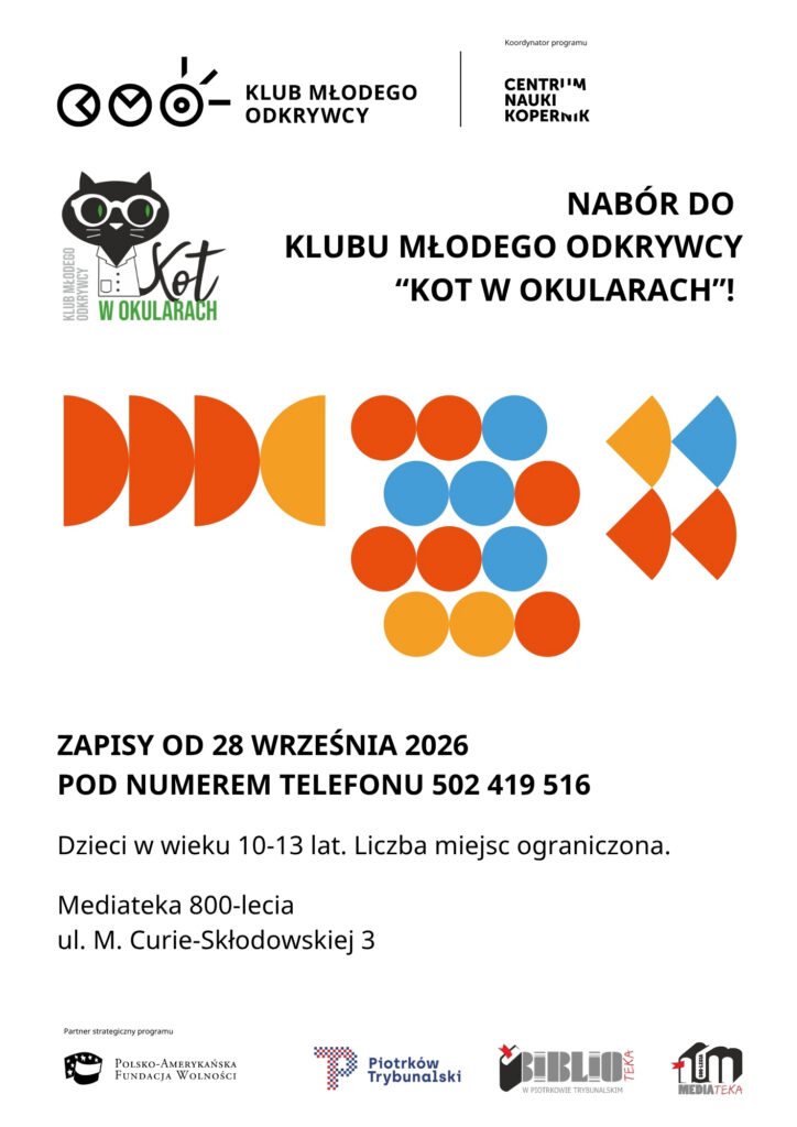 plakat promujący klub młodego odkrywcy