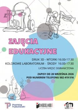 plakat promujący zajęcia edukacyjne