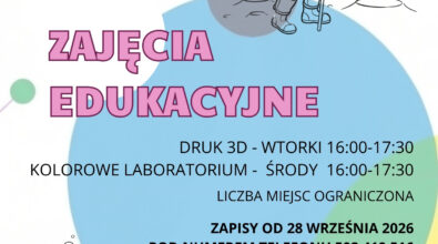 plakat promujący zajęcia edukacyjne