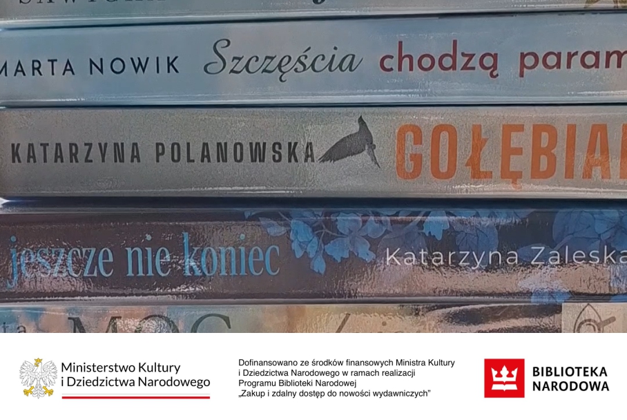 grafika przedstawiająca grzbiety książek